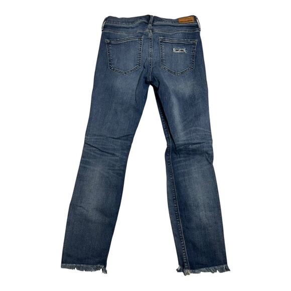 Express Jeans Distressed Mid Rise Skinny Ankle Womens 2R Grunge Casual Comfy - Picture 5 of 5